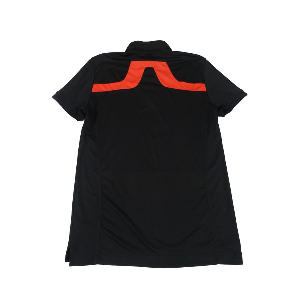 J.Lindeberg Performance Back Logo Black Golf Polo Shirt Men's Small